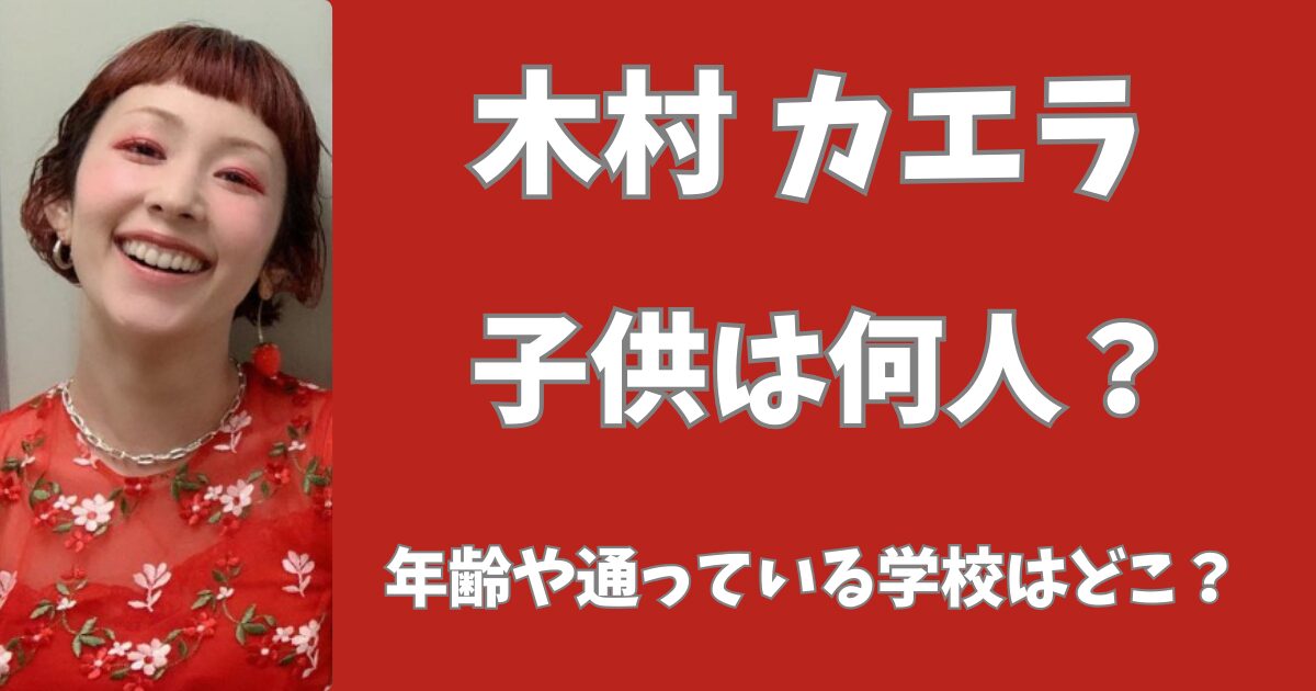 木村カエラに子供は何人？