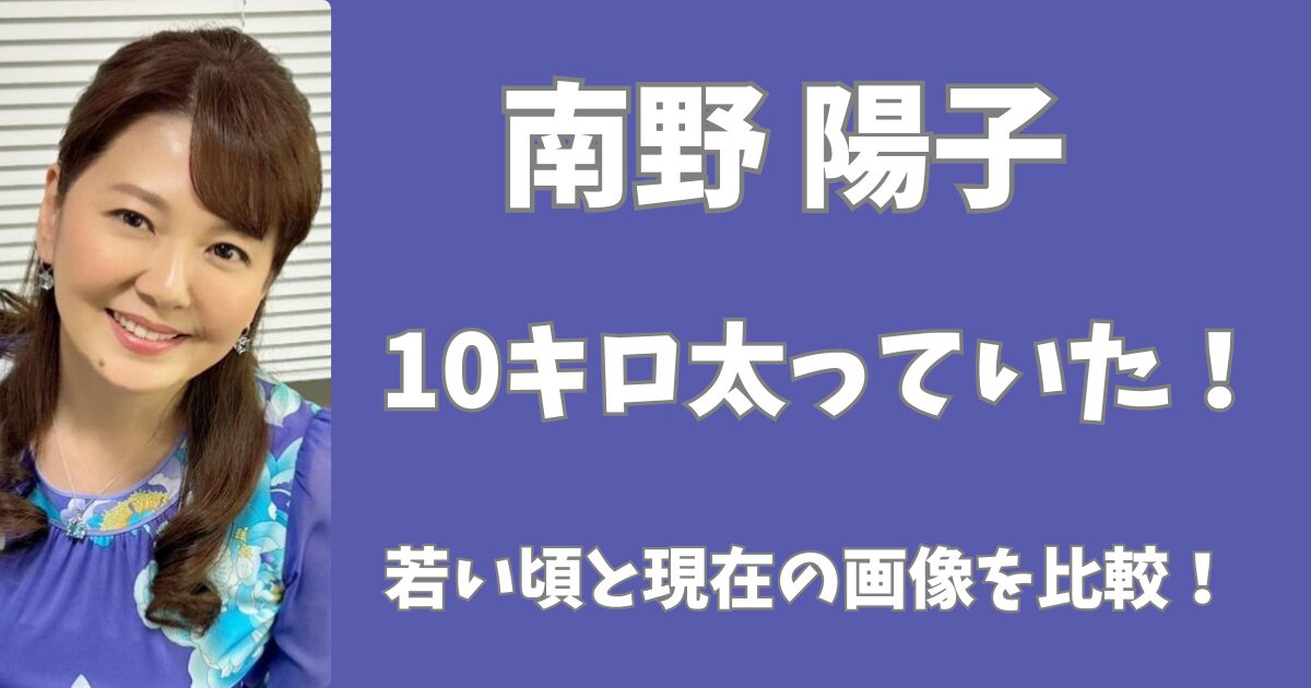 南野陽子は10キロ太った