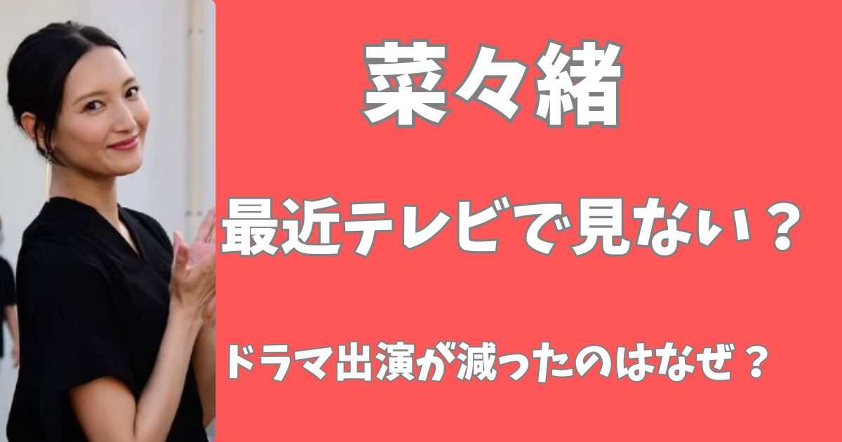 菜々緒は最近テレビで見ない？